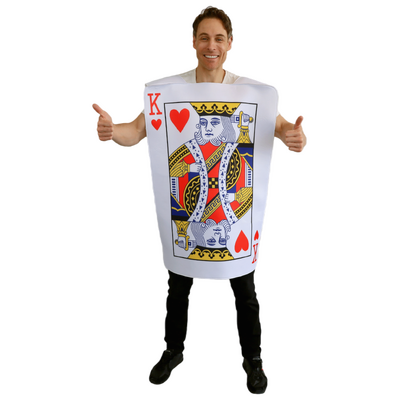 Adult King of Hearts Tunic Costume - Playing Card One Size