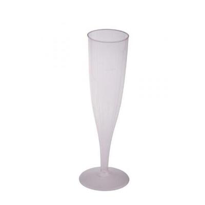 Clear Plastic Champagne Flutes 135ml (Pk 10)