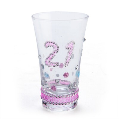 21st Birthday Sparkle Shot Glass (Pk 1)