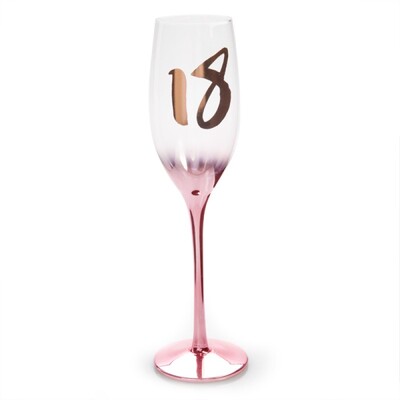 Blush Pink Rose Gold 18 Boxed Champagne Glass