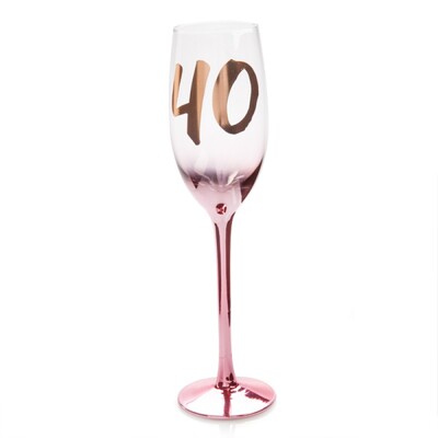 Blush Pink Rose Gold 40 Boxed Champagne Glass