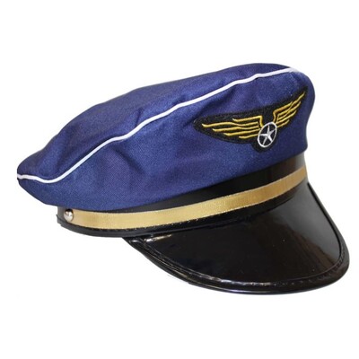 Blue Pilot Costume Hat 