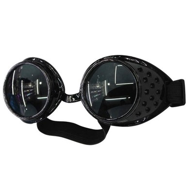 Black Plastic Jockey Goggles Pk 1