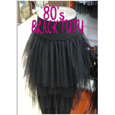 Costume Adult 80's Tutu Black Pk1