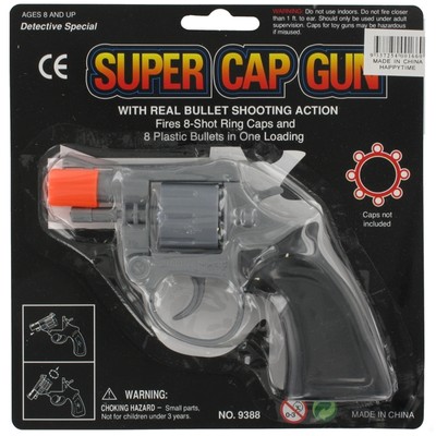 Toy Cap Gun Pistol - 8 Shot Pk 1 