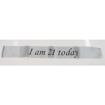 I am 21 today Silver Sash Pk 1