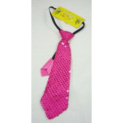 Hot Pink Sequin Tie Pk 1