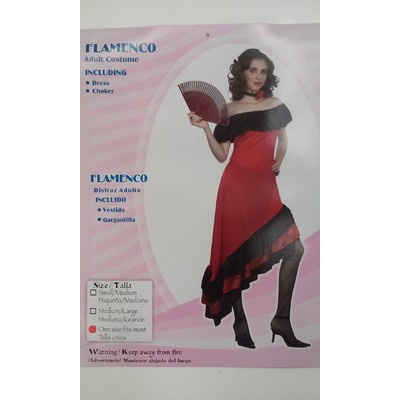 Adult Latin Flamenco Costume (One Size Fits Most) Pk 1