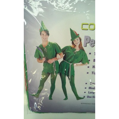 Adult Peter Pan Costume (One Size Fits Most) Pk 1 (1 COSTUME ONLY)