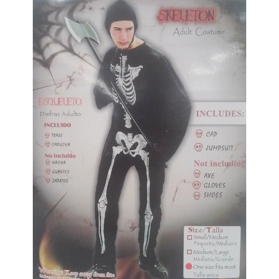 Adult Skeleton Costume Pk 1