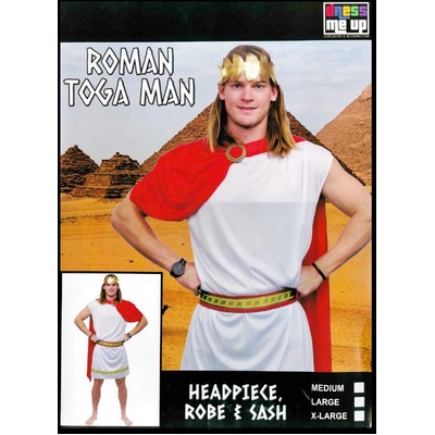Adult Roman Toga Man Costume (Large, 107-112cm)