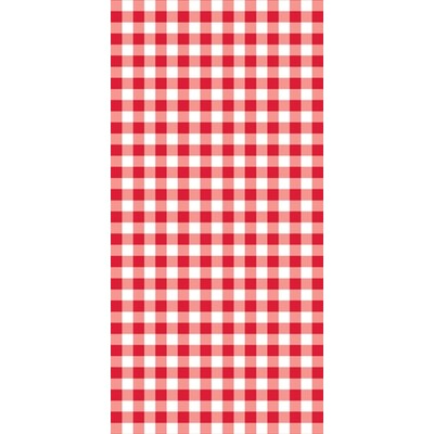 Red Gingham Paper Tablecover | FSC Paper Party Tablecloth 137cm x 274cm