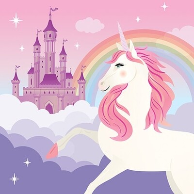 Unicorn Paper Lunch Napkins 2Ply Pk 20