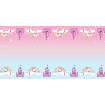 Unicorns & Rainbow Paper Table Runner 180cm