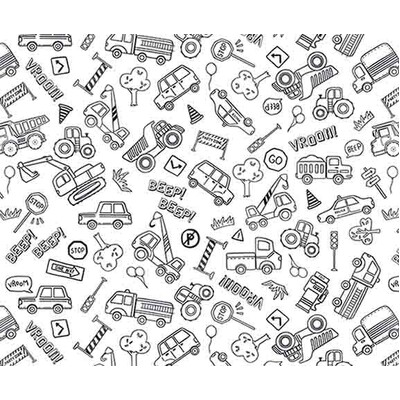 Construction Colour In Paper Table Runner 180cm