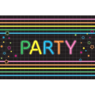 Neon Party Backdrop Poster Decoration 1m x1.5