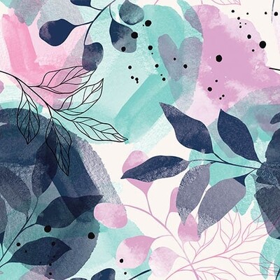 Abstract Foliage Print Lunch Napkins 2 Ply Pk 20