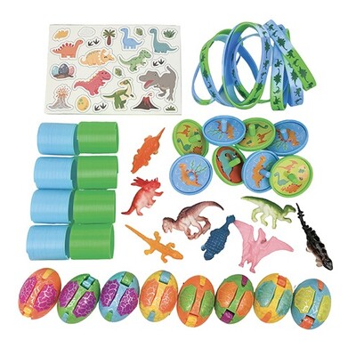 Dinosaurs Party Favours Mega Value Pack 48 Pieces | Dinosaur Party Bag Fillers & Pinata Toys