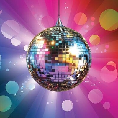 Disco Party 2 Ply Lunch Napkins Pk 20