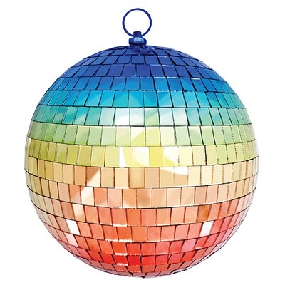 Rainbow Disco Mirror Ball 30cm