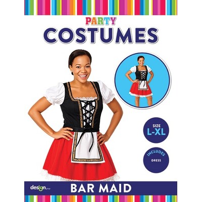Women's Oktoberfest Beer Maid Costume | Bavarian Dress Size L/XL