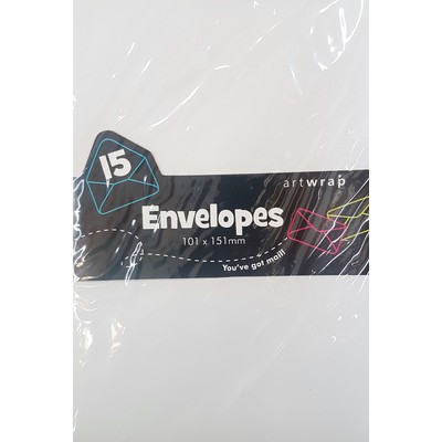 White Envelopes (101mm x 151mm) Pk 15