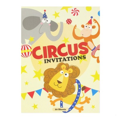 Circus Invitation Pad (20 Sheets)