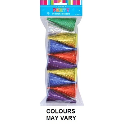 Prismatic Cone Pull Party Popper (Pk 10)