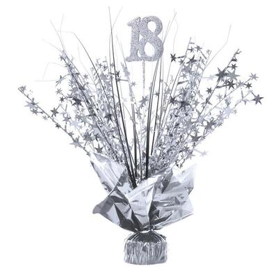 Silver 18 Centrepiece Weight & Pick with Stars Pk 1