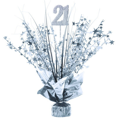 Silver 21 Centrepiece Weight & Pick with Stars Pk 1