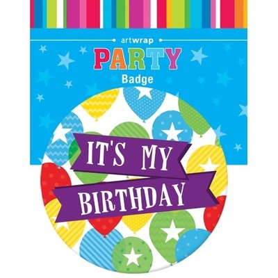 Giant It's My Birthday Balloons Badge
