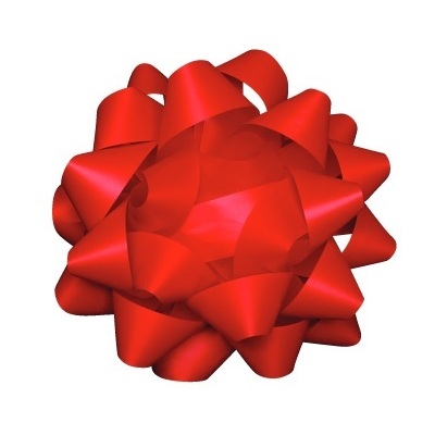 Metallic Red Large Star Gift Bow (Pk 1)