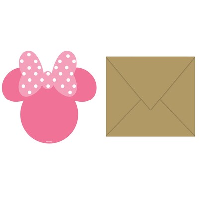 Minnie Mouse Invitations Pk 8