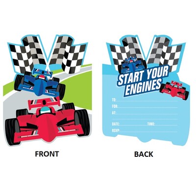 Race Car Invitations Pk 8