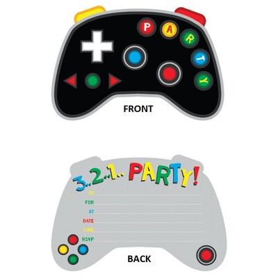 Game Controller Invitations Pk 8