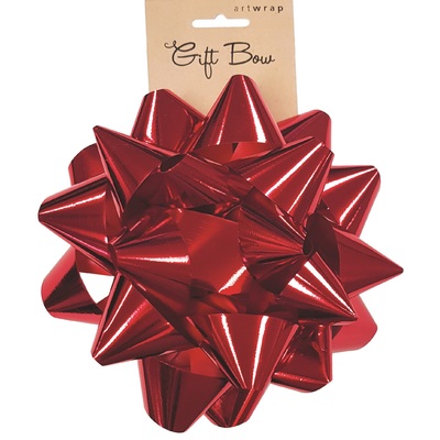 Metallic Red Medium Star Gift Bow (Pk 1) 