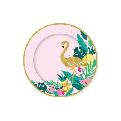 Tropical Party Paper Plates 9in (23cm) Pk 8