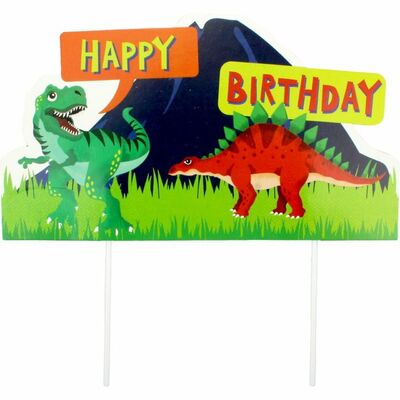 Dinosaur Scene Birthday Cake Topper Pk 1