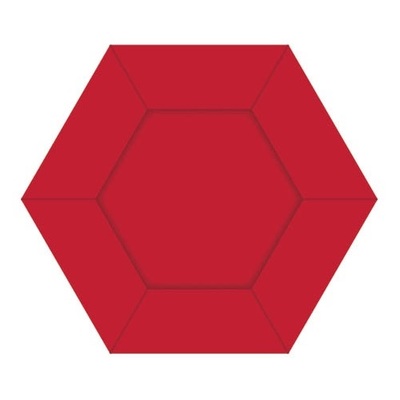 Red Hexagon Paper Plates 26cm (Pk 8)