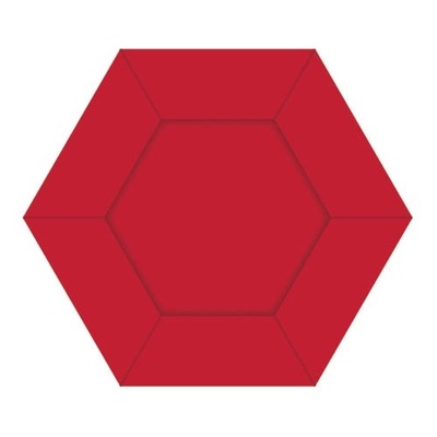 Red Hexagon Paper Plates 26cm (Pk 8)