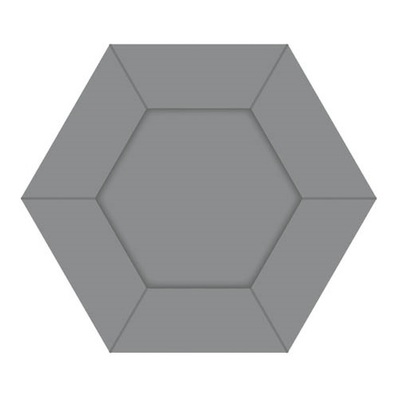 Silver Hexagon Paper Plates 26cm (Pk 8)