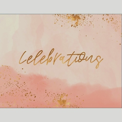 Orange & Gold Celebrations Keepsake Book 20 Pages