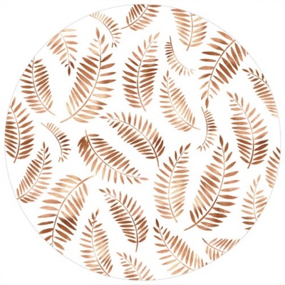 Rose Gold Foil Fern Leaf Cardboard Placemat Set (Pk 4)