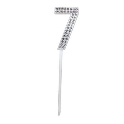 Diamante Number 7 Seven Cake Topper