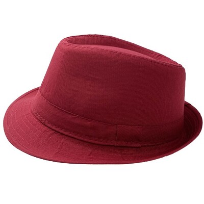 Red Maroon Burgundy Fedora Hat Adult Size
