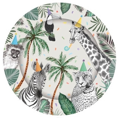 Jungle Party 9in Paper Plates (Pk 8)