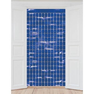 Blue Foil Backdrop Decoration 90 x 200cm