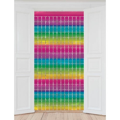 Rainbow Foil Backdrop Wall Decoration (90cm x 2m)