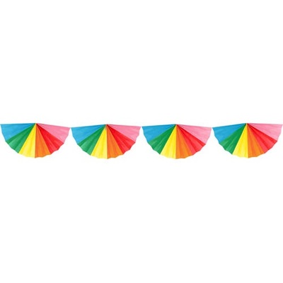 Rainbow Paper Fan Garland Decoration (4m)