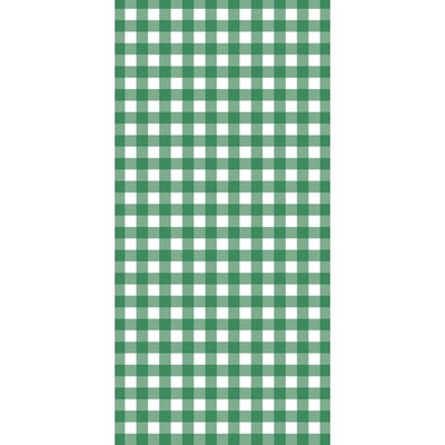 Green Gingham Paper Tablecover 137x274cm